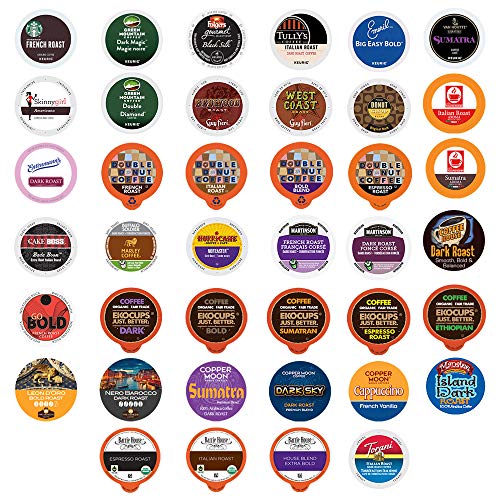 Coffee Pod Variety Pack, Dark Roast and Bold Flavors, Single Serve Cups ...